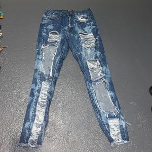 D.I.Y cut and bleached up jeans
